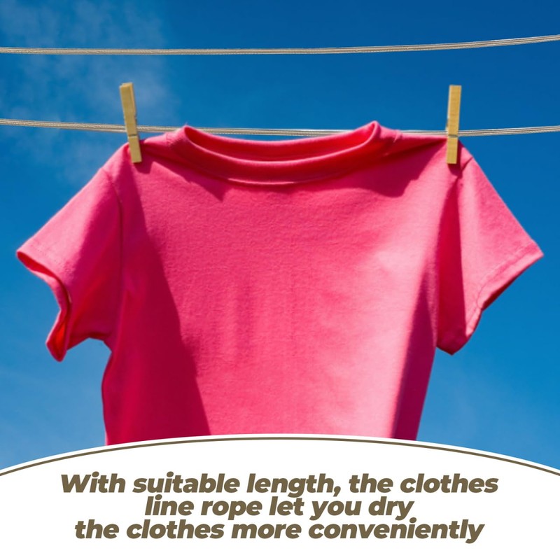 ULTECHNOVO Washing Line Rope Steel Core Laundry Clothes Lines Thick