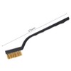 3 Pieces Mini Brush Brass Bristles Curved Handle Brass Wire