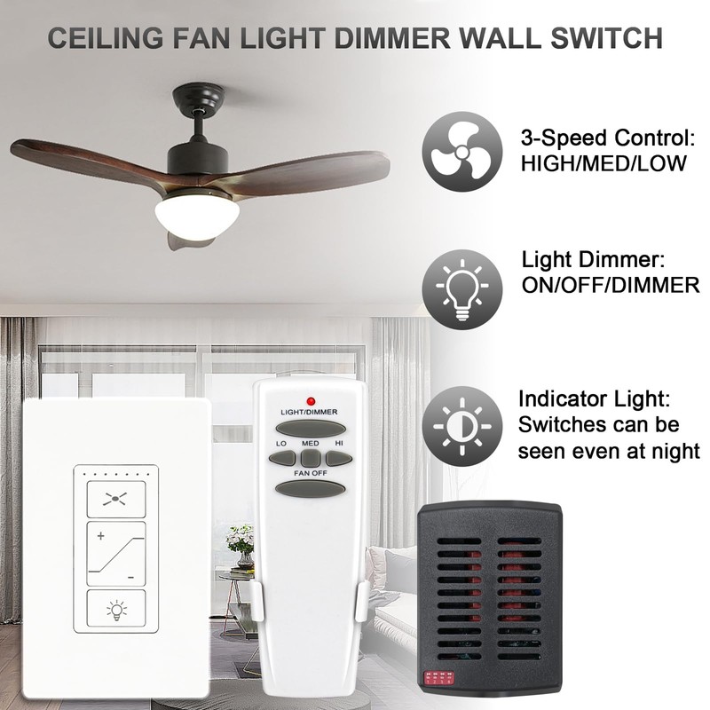 Humpptom Fan Remote Control Kit, R28 Small Size Receiver Ceiling