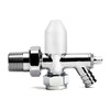 Plumb Bliss Angled Radiator Lockshield Valve with Drain Off (15mm
