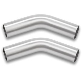 Podavelle Podavelle 45 Degree Elbow 2 Inch 51mm OD Aluminum Intercooler Pipe Piping Air Intake Tube 1.5D Radius, Brushed Finish, Pack of 2