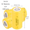 Odstore Ni-Cd Rechargeable Battery Sub C SC Batteries, 1.2V 2200