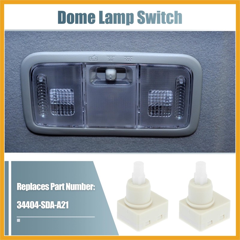 Partuto 2Pcs Dome Lamp Switch 34404-SDA-A21 34404-SDA-A22D3 924-798 Roof Map