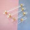 MFYS 2-1/2" Square Clear Acrylic Handles Gold Kitchen Cabinet T