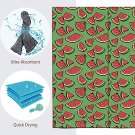 Turamurra Hand Towels Set of 2 Watermelon Themed Towels for Bathroom Decorative, Bath Towels, Soft Absorbent Towels for Farmhouse Home Decor Gifts for Women 14 x 28 in