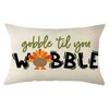 Ogiselestyle Gobble Thanksgiving Turkey Throw Pillow Cover, 12 x 20