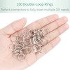 Uniclife 100 Pack 15mm Mini Split Jump Ring with Double