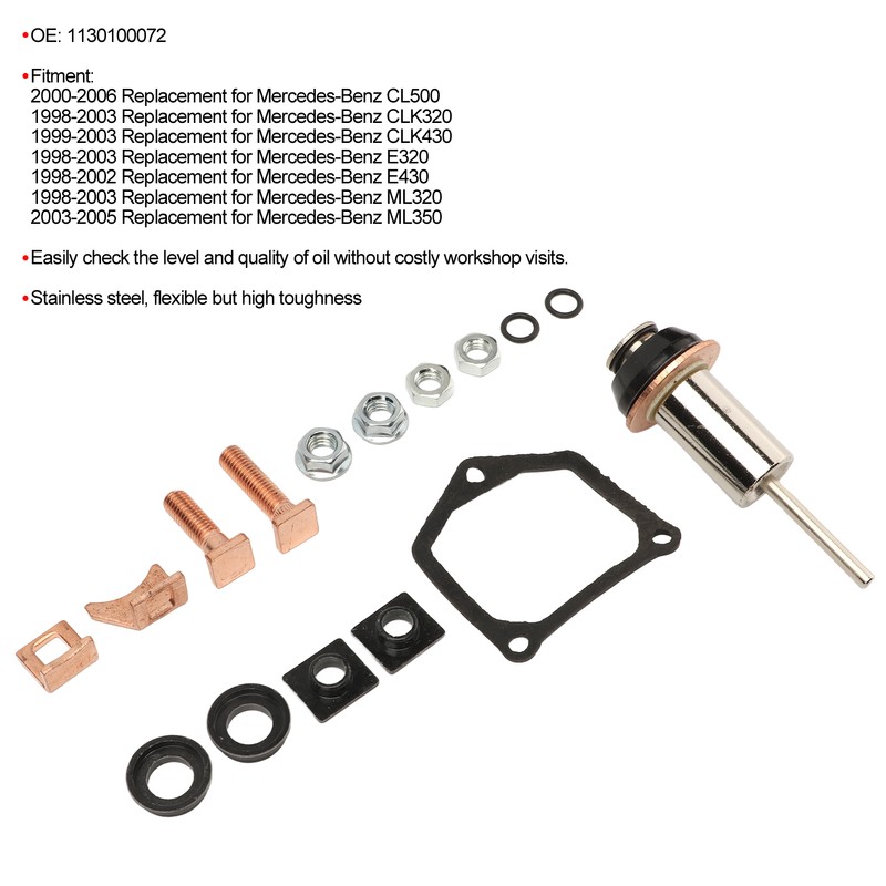 Starter Solenoid Repair Rebuild Kit 228000‑6660 Aluminium Alloy Replacement for