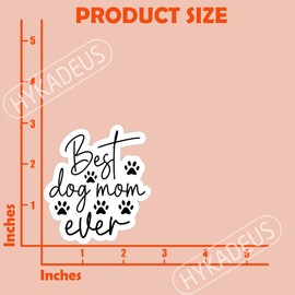 (3Pcs) Best Dog Mom Ever Sticker Dog Mom Sticker Dog Paw Sticker Dog Stickers Waterproof Vinyl Decal Gifts for Mom Mama Dog Lovers Decorate Books, Laptops, Tumblers, Water Bottles, Cups, 3 x 2.7 Inch