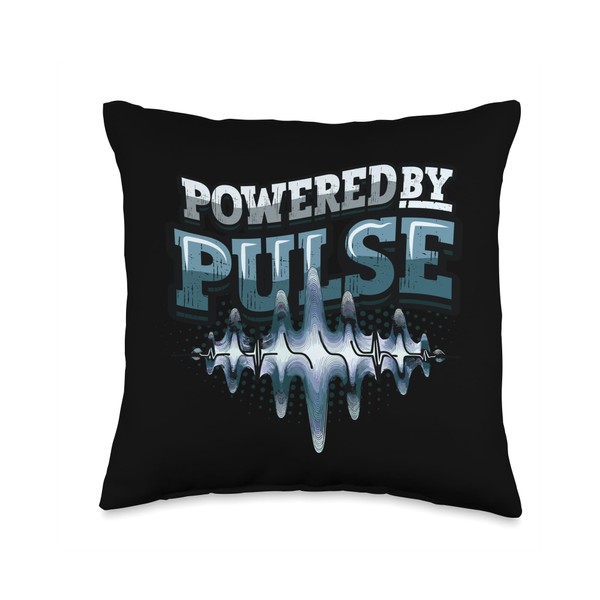 Powered By Pulse Hearth Health Awareness Throw Pillow