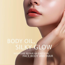 Body Shimmer Oil, Waterproof Long Lasting Moisturizing Luminizer Glow, Luxurious Illuminator Oil with Natural Origin Ingredients, Highlighter for Face, Body & Hair 3.38 Fl Oz