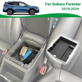 Plastic Center Console Organizer Tray for Subaru Forester 2019 2020 2021 2022 2023 2024 Armrest Storage Box Insert Holder (Style 2)