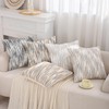 Tosleo Boho Throw Pillow Covers 18x18 Set of 2 Gray