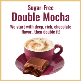 Hills Bros. Instant Sugar-Free Double Mocha Cappuccino Mix - Easy to Use, Enjoy Coffeehouse Flavor From Home - Frothy, Decadent Cappuccino With 0% Sugar and 10g of Carbs (Pack of 6)