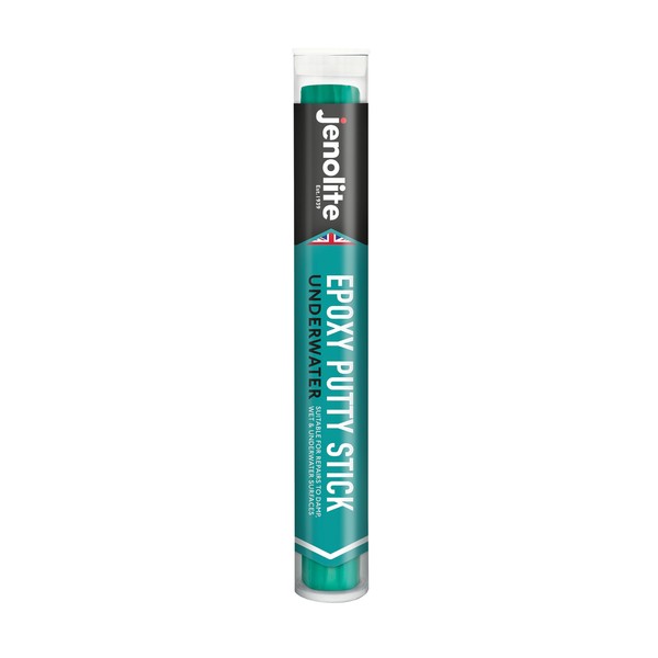 JENOLITE Epoxy Putty Repair Stick | UNDERWATER | Waterproof Repairs | Repair & Rebuild Most Surfaces | For Wet & Damp Areas | Ideal For Pipes, Hot Tubs, Spas, Pools, Boats | 112g (7 Inches)