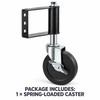 4-Inch Spring-Loaded Swing Gate Caster Wheel with Rubber Tire and