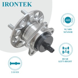 IRONTEK Rear Left&Right Wheel Hub and Bearing Assembly for Toyota Prius 2010-2015, for Toyota Prius Plug-in 2012-2015 (Not Fit Toyota Prius C and Prius V) 5Lug w/abs 1PCS 512505