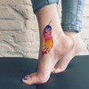 Oottati 6 Sheets Temporary Tattoo Stickers Colorful Blue Feather Dream