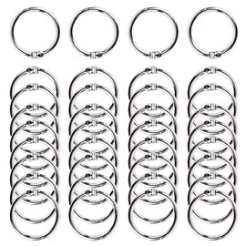 Pack of 100 Binder Rings, 35 mm, Book Binding Rings, Binder Rings, Index Cards, Ring, Metal, Loose Leaf Book Rings, Silver