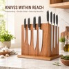 Acacia Wood Magnetic Knife Holder Stand for Kitchen Countertop
