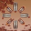 Fall Press On Nails Medium Square Fake Nails Maple Leaf