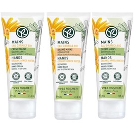 Yves Rocher Set para manos PUR ARNICA Extra Hidratante: Bálsamo reparador (75 ml) + 2 Cremas Hidratantes (75 ml) C/U