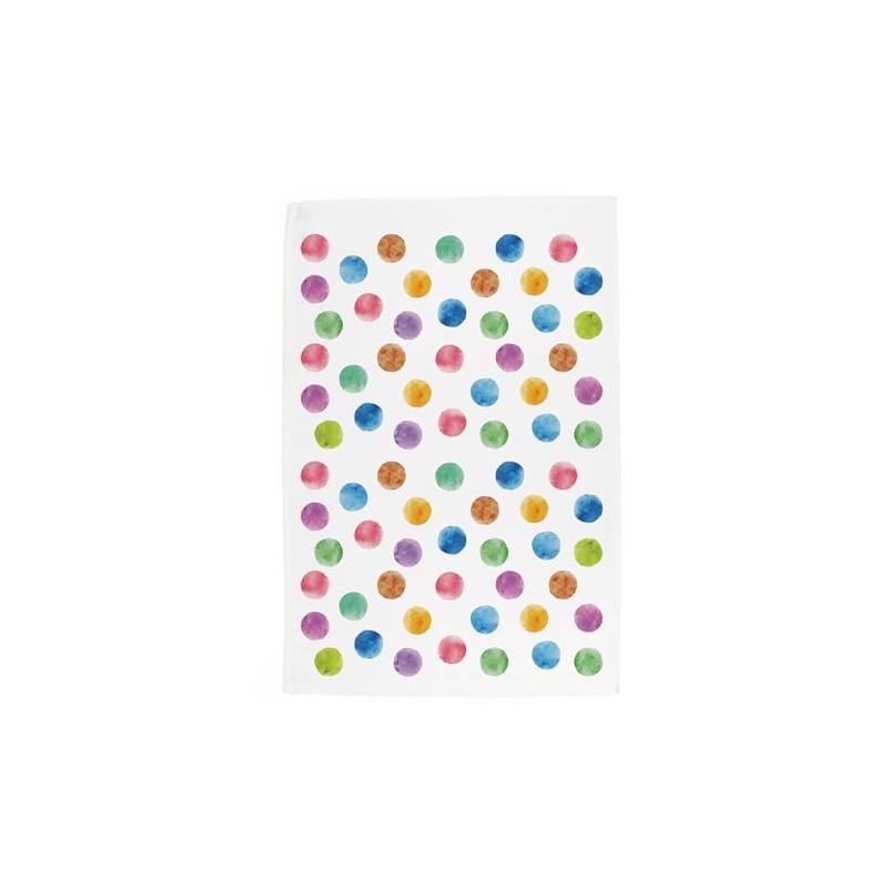 Purely Home Polka Dots Tea Towel - Multicoloured Rainbow Spots