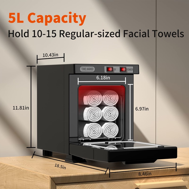Asiakarn Towel Warmer, Hot Towel Warmers Spa, 5L Mini Towel