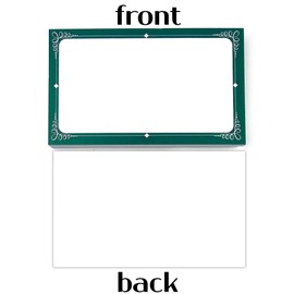 PPAPPAPPIYO 3x5 Line Color Decorative Color Index Cards / (Set of 50) Blank index cards 260gsm (design2) (Green)