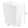 iDesign Small Rectangular Bathroom Trash Set of 2-White Waste Can