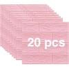 TENDER LIHOME Papel Tapiz Pared Rosa 3d Ladrillo Pegatina Azulejo