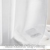 RYB HOME White Curtain Sheers - Linen Texture Large Window