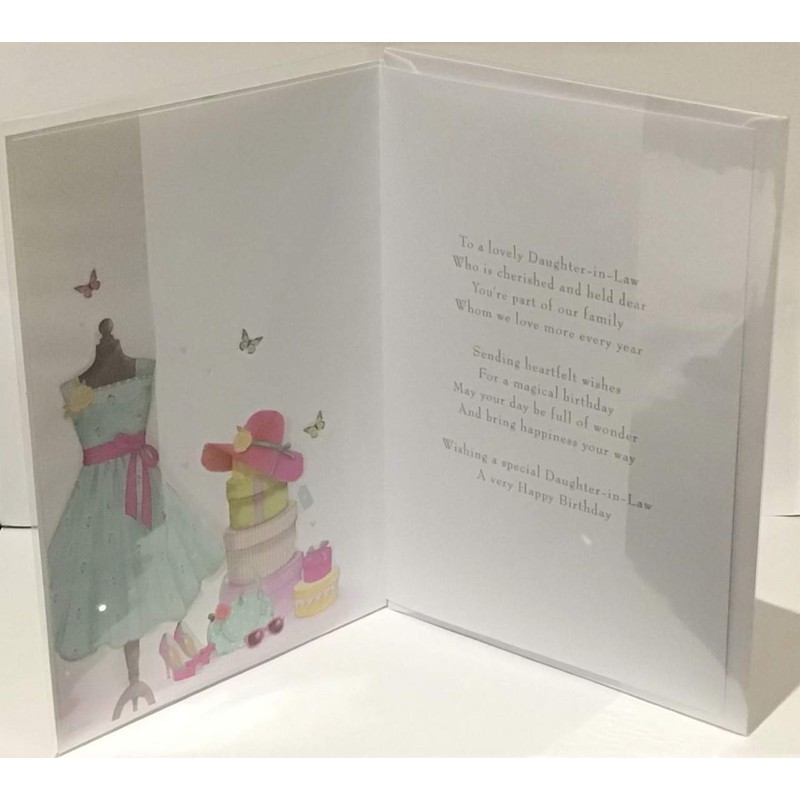 Birthday Card Daughter in Law - 9 x 6 inches