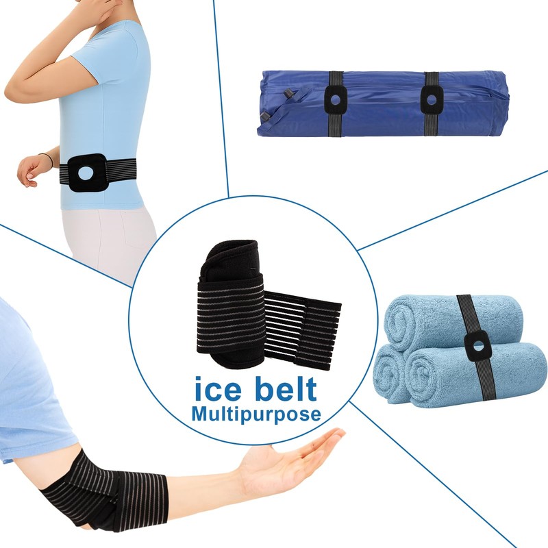 4 Pcs Ice Pack Strap, Adjustable Support Wrap, Ice Pack