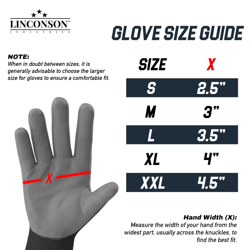 LINCONSON 3 Pack Winter Work Gloves Suitable for Construction Warehousing