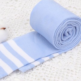 DRESHOW Women Extra Long Thigh High Socks Thin Stripes Tube Tights Over Knee Socks Casual High Boot Stockings