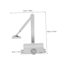 Operitacx Door Closer Interior Indoor Spring Living Closer Buffer Close Rustproof Hinge Silver