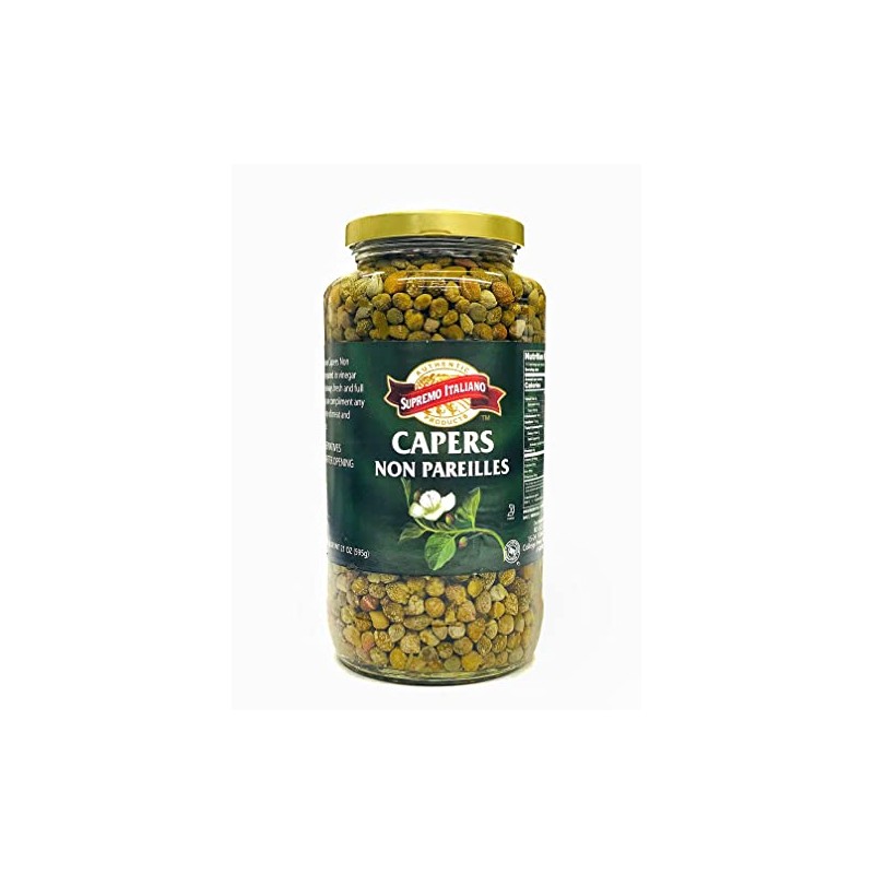 Supremo Italiano Capers, Non Pareilles, 32 Oz (22 Oz Drained)