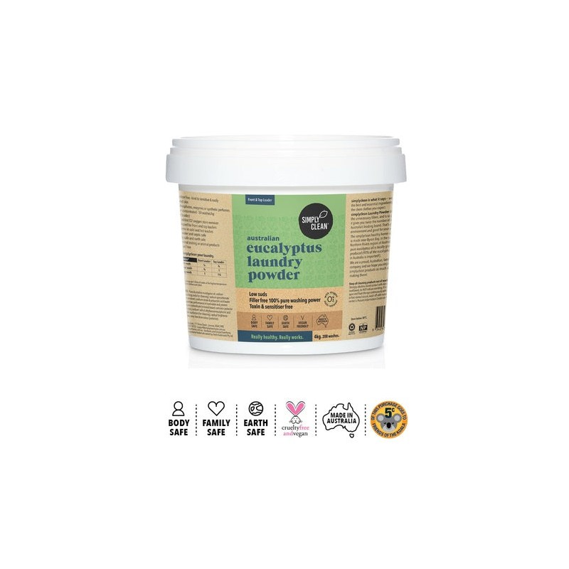 Simply Clean Australian Eucalyptus Laundry Powder 4Kg