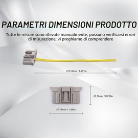 HISports Kit di riparazione connettore 90 025, cablaggio faro Bodycomputer cablaggio luci faro compatibile con Panda 169