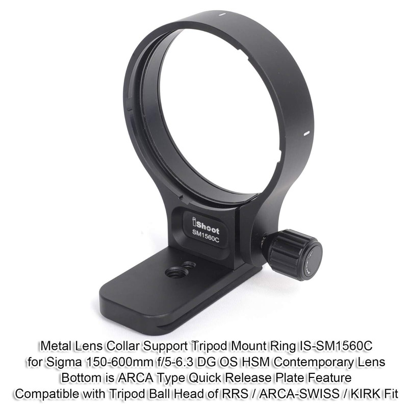 Ring tripod is compatible with Sigma Lens, 150-600mm f/5-6.3 DG