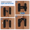 WINSOON Sliding Barn Door Lock 90 Degree Flip, Barn Door