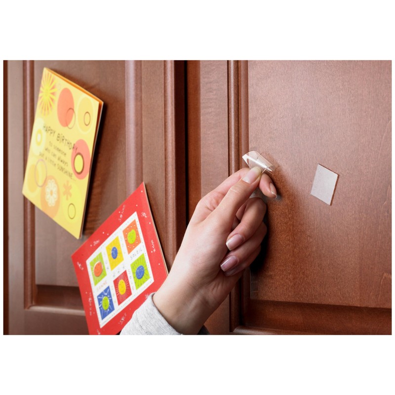 Scotch Restickable Squares, 0.5"x0.5", 72 Count, Clear Double-Sided Mounting Pre-Cut