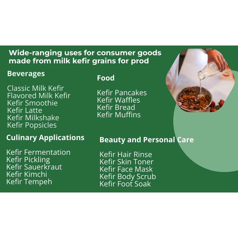 Milk Kefir Grains, Live Fresh, Kefir Cultures, 50 Billion Active