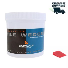 Barwalt Red REGULAR WEDGE 450 pieces Jar *  Tile Wedges (built-in Gripper)