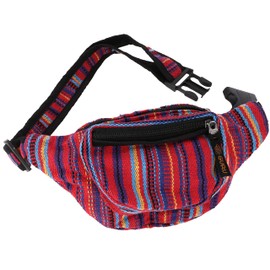 GURU SHOP Ethno Sidebag & Belt Bag, Waist Bag - Model 1, Men/Women, Cotton, 14 x 22 x 6 cm, Festival Bum Bag Hippie, model 3, Casual
