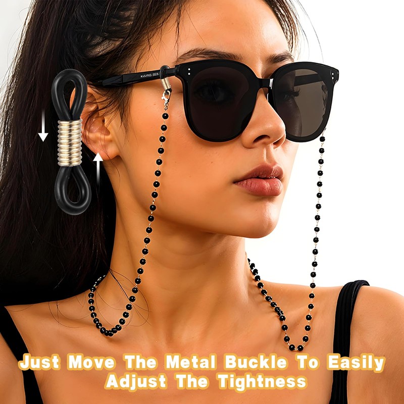 Ymapinc 40 Pack Eyeglass Chain Ends, Eyeglass Chain Connector for