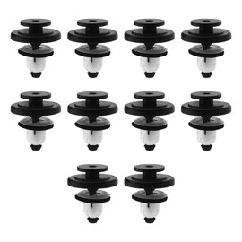 ECSiNG 10PCS Tailgate Spoiler Clips 91513-T6A-003 Compatible with Civic CR-V Fit HR-V Plastic Tailgate Spoiler Pin and Nut Retainer Fasteners