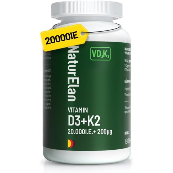 Vitamin d3 k2 capsules high dose - 20000 IU +