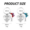 OAAO 2 Pieces of Butterfly Keychains, Inspirational Keychains for Women,